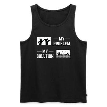 Dragon Boating My Problem My Pictogram Dad Mom - Männer Premium Bio Tank Top - Schwarz - Vorne - Michal (187cm)