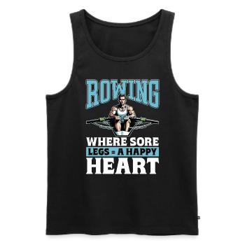 Water Rowing Where Sore Legs A Happy Water Sports - Men's Premium Organic Tank Top - black - Front - Michal (187cm)