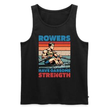 Water Rowers Have Oarsome Strength Water Sports - Men's Premium Organic Tank Top - black - Front - Michal (187cm)