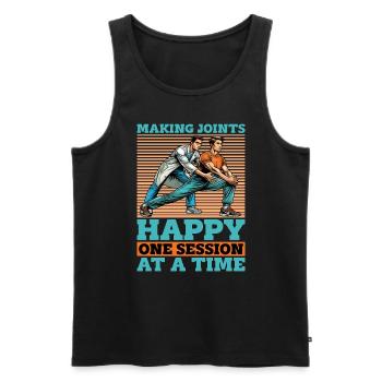 Physical Therapist Making Joints Happy Therapist - Männer Premium Bio Tank Top - Schwarz - Vorne - Michal (187cm)