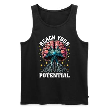 Neurosurgeon Reach Your Potential Neuroscientist - Men's Premium Organic Tank Top - black - Front - Michal (187cm)