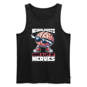 Neurologists Have A Lot of Nerves Brain Doctor - Men's Premium Organic Tank Top - black - Front - Michal (187cm)