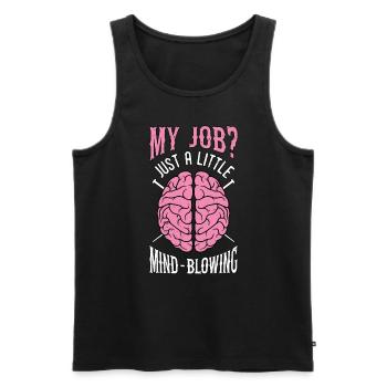 Neurosurgeon My Job Just A Little Brain Doctor - Men's Premium Organic Tank Top - black - Front - AI Model Male 178 light (178cm)