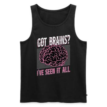 Neurosurgeon Got Brains I've Seen It Neuroscience - Men's Premium Organic Tank Top - black - Front - AI Model Male 178 light (178cm)