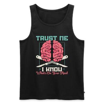 Neurochirurgien Croyez-moi, je sais ce qu’est le docteur du cerveau - Débardeur bio Premium Homme - noir - Devant - Michal (187cm)
