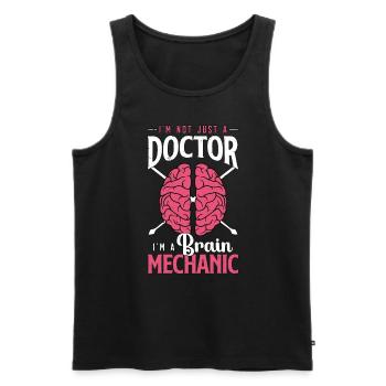 Neurochirurgien Je ne suis pas seulement un médecin, je suis neurologue - Débardeur bio Premium Homme - noir - Devant - Michal (187cm)
