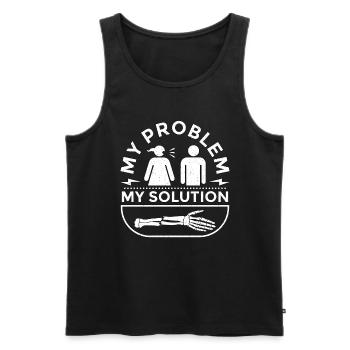 Orthopedic Surgeon My Problem My Pictogram Dad Mom - Männer Premium Bio Tank Top - Schwarz - Vorne - Michal (187cm)