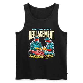 Transplant Surgery Precision Parts Health Worker - Men's Premium Organic Tank Top - black - Front - Michal (187cm)