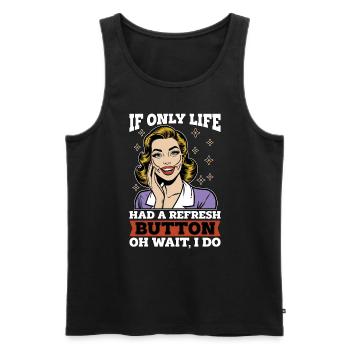 Plastic Surgery If Only Life Had Cosmetic Surgeon - Men's Premium Organic Tank Top - black - Front - AI Model Male 178 light (178cm)