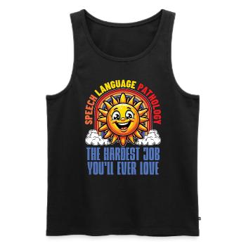 Speech Therapy Speech Language Physiotherapist - Männer Premium Bio Tank Top - Schwarz - Vorne - AI Model Male 178 light (178cm)