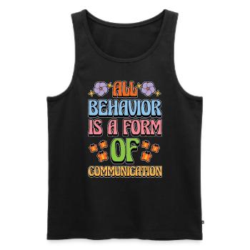 Behavioral Therapist All Behavior Is ABA Therapist - Men's Premium Organic Tank Top - black - Front - AI Model Male 178 light (178cm)