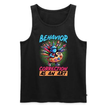 Behavioral Therapist Behavior Correction Therapist - Men's Premium Organic Tank Top - black - Front - AI Model Male 178 light (178cm)