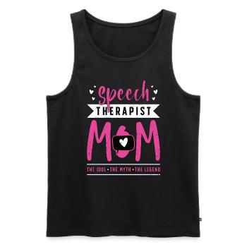 Speech Therapist Mom The Idol Speech Pathologist - Männer Premium Bio Tank Top - Schwarz - Vorne - AI Model Male 178 light (178cm)