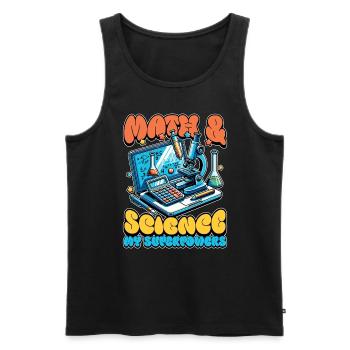 STEM Teacher Math + Science Data Analysis Educator - Männer Premium Bio Tank Top - Schwarz - Vorne - AI Model Male 178 light (178cm)