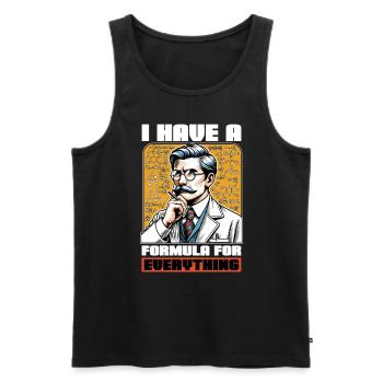 STEM Teacher I Have A Formula For Data Analysis - Men's Premium Organic Tank Top - black - Front - AI Model Male 178 light (178cm)
