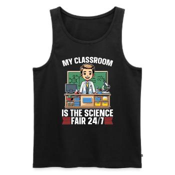 STEM Teacher My Classroom Is The Science Educator - Männer Premium Bio Tank Top - Schwarz - Vorne - AI Model Male 178 light (178cm)