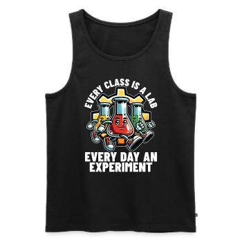 STEM Teacher Every Class Is A Lab Science Teacher - Men's Premium Organic Tank Top - black - Front - AI Model Male 178 light (178cm)