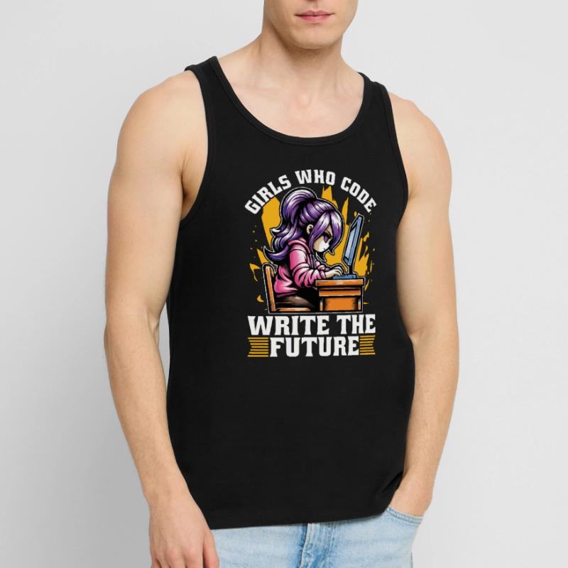 Coder Girls Who Code Write The Future Developer Männer Premium Bio Tank Top