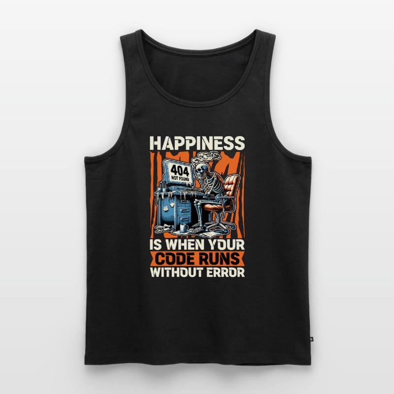 Coder Happiness Is When Your Code Runs Developer Männer Premium Bio Tank Top