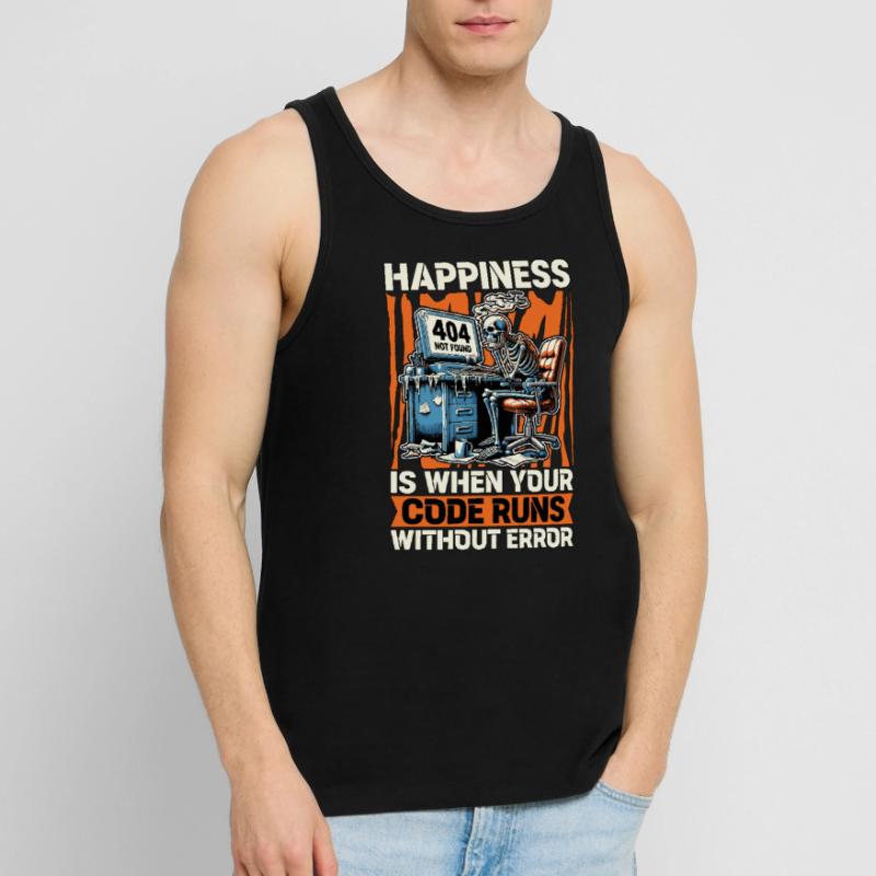 Coder Happiness Is When Your Code Runs Developer Männer Premium Bio Tank Top
