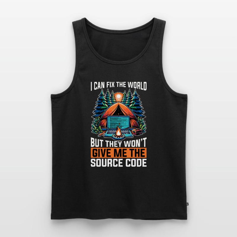Coder I Can Fix The World Web Developer Coders Männer Premium Bio Tank Top