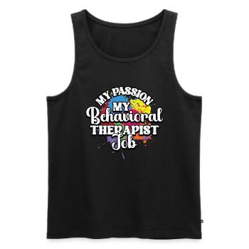 Behavioral Therapist My Passion My ABA Therapy - Men's Premium Organic Tank Top - black - Front - AI Model Male 178 light (178cm)
