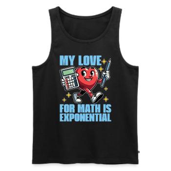 Mathematician My Love For Math Is Mathematical - Men's Premium Organic Tank Top - black - Front - Michal (187cm)