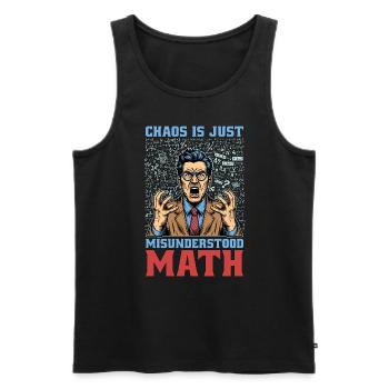 Mathematician Chaos Is Just Misunderstood Geometry - Men's Premium Organic Tank Top - black - Front - Michal (187cm)