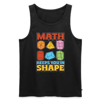 Mathematician Math Keeps You In Shape Geometry - Men's Premium Organic Tank Top - black - Front - Michal (187cm)