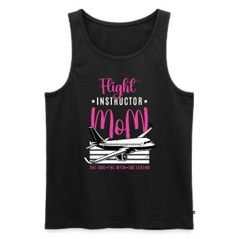 Flight Instructor Mom The Idol Flight Attendant - Männer Premium Bio Tank Top - Schwarz - Vorne - AI Model Male 178 light (178cm)