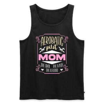 Aerobatic Pilot Mom The Idol Airplane Enthusiast - Men's Premium Organic Tank Top - black - Front - Michal (187cm)