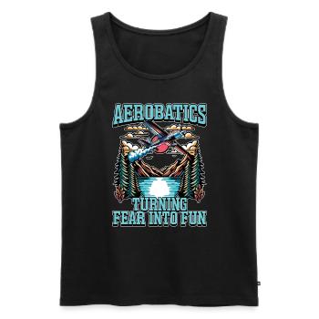 Aerobatic Pilot Aerobatics Turning Fear Aeroplane - Männer Premium Bio Tank Top - Schwarz - Vorne - Michal (187cm)