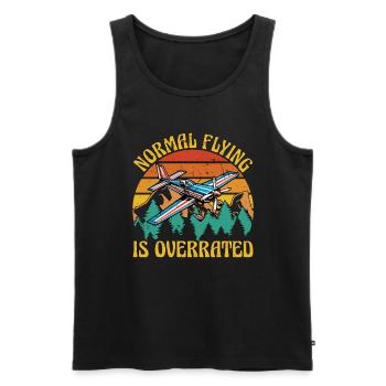 Aerobatic Pilot Normal Flying Aerobatic Maneuvers - Männer Premium Bio Tank Top - Schwarz - Vorne - Michal (187cm)