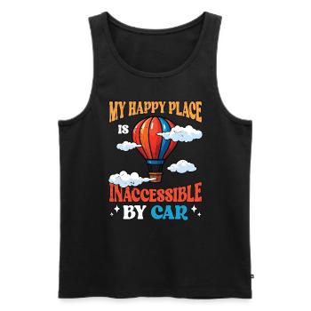 Hot Air Ballooning My Happy Place Balloon Aircraft - Männer Premium Bio Tank Top - Schwarz - Vorne - Michal (187cm)