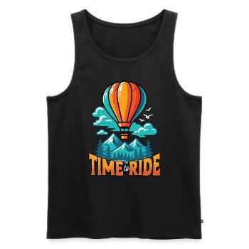 Hot Air Ballooning Time To Ride Balloon Aircraft - Männer Premium Bio Tank Top - Schwarz - Vorne - Michal (187cm)