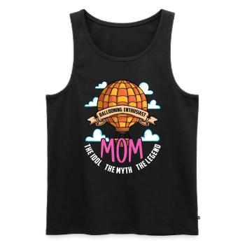 Ballooning Enthusiast Mom The Idol Loves Aeronaut - Männer Premium Bio Tank Top - Schwarz - Vorne - Michal (187cm)