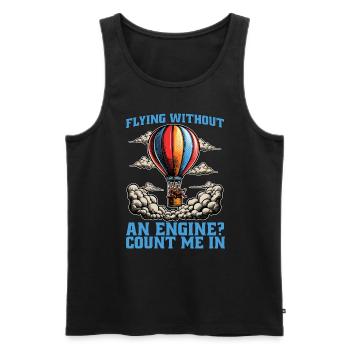 Hot Air Ballooning Flying Without An Aviation - Männer Premium Bio Tank Top - Schwarz - Vorne - Michal (187cm)