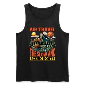 Hot Air Ballooning Air Travel The Slow Aeronaut - Männer Premium Bio Tank Top - Schwarz - Vorne - Michal (187cm)