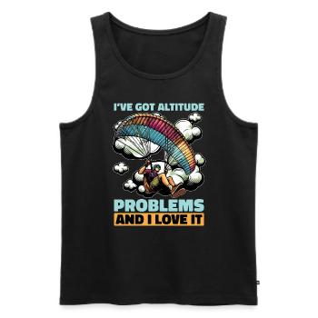 Paragliding I've Got Altitude Problems Parachuting - Männer Premium Bio Tank Top - Schwarz - Vorne - AI Model Male 178 light (178cm)
