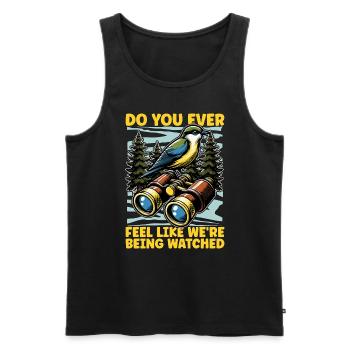 Ornithology Do You Feel Like We're Birdkeeper - Männer Premium Bio Tank Top - Schwarz - Vorne - Michal (187cm)