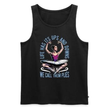 La vie de ballet a ses hauts et ses bas Danse Sport - Débardeur bio Premium Homme - noir - Devant - Michal (187cm)