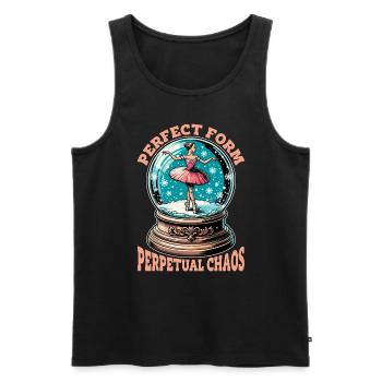 Ballet Perfect Form Perpetual Chaos Ballet Dance - Men's Premium Organic Tank Top - black - Front - AI Model Male 178 light (178cm)