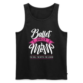 Ballet Dancer Mom The Idol Loves Classical Music - Männer Premium Bio Tank Top - Schwarz - Vorne - AI Model Male 178 light (178cm)