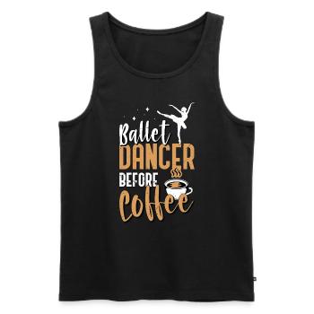 Ballet Dancer Before Classical Music Coffee Lover - Männer Premium Bio Tank Top - Schwarz - Vorne - Michal (187cm)
