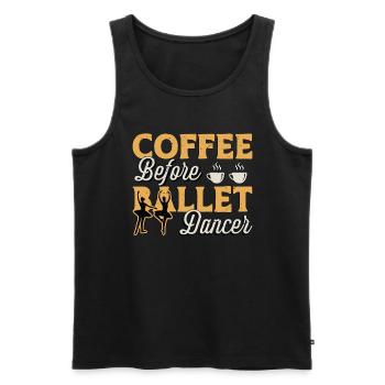 Ballet Dancer Coffee Dance Sport Coffee Lover - Men's Premium Organic Tank Top - black - Front - Michal (187cm)