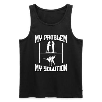 Ballet Dancer My Problem My Pictogram Dad Mom - Männer Premium Bio Tank Top - Schwarz - Vorne - AI Model Male 178 light (178cm)