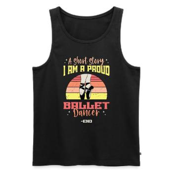 Ballet Dancer A Short Story I Am A Ballet Lover - Men's Premium Organic Tank Top - black - Front - Michal (187cm)