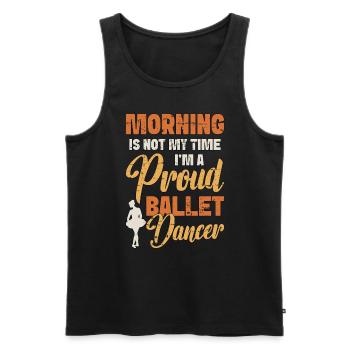 Ballet Dancer Morning Is Not My Time Ballet Music - Débardeur bio Premium Homme - noir - Devant - AI Model Male 178 light (178cm)