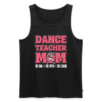 Professeur de danse Maman L’idole L’amoureuse de la danse et du sport - Débardeur bio Premium Homme - noir - Devant - Michal (187cm)