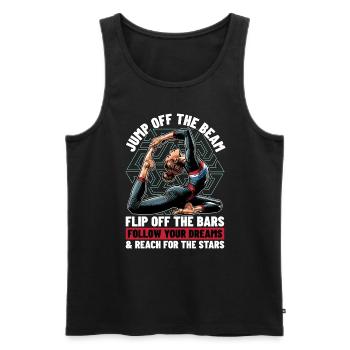 Acro Dance Jump Off The Beam Flip Off Acrobatics - Men's Premium Organic Tank Top - black - Front - AI Model Male 178 light (178cm)